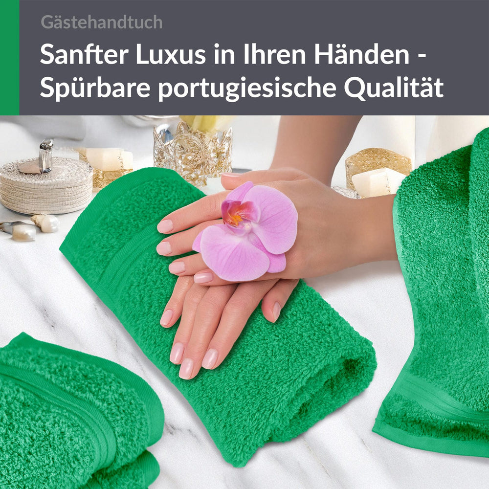Gästehandtuch 30x50 cm 4er Set  Grün - Forst