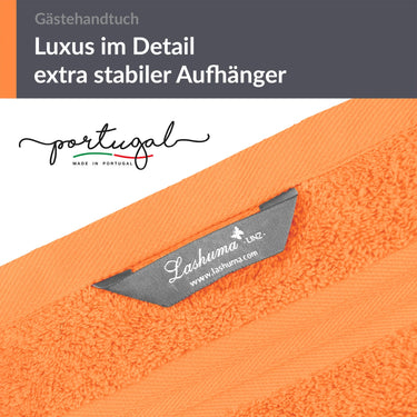 Gästehandtuch 30x50 cm 4er Set  Orange - Blutorange