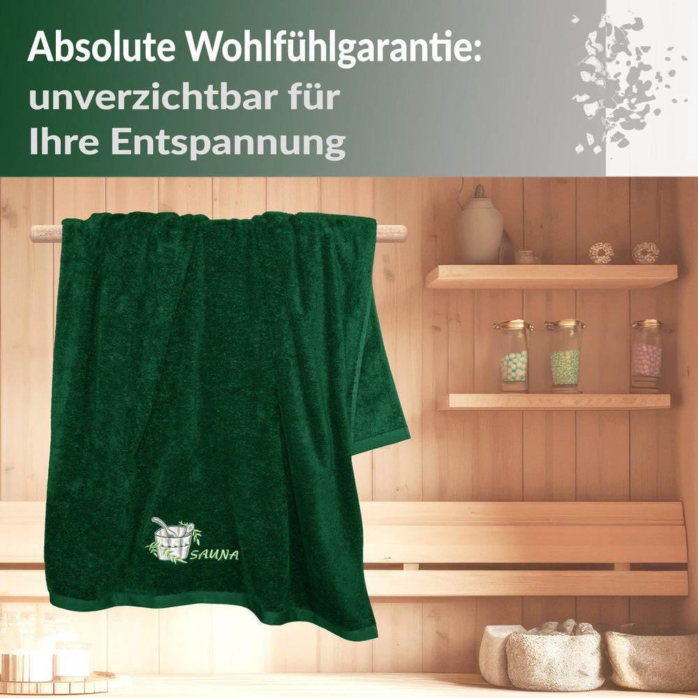 XXL Saunahandtuch 100x200 cm Lillby Grün - Tanne