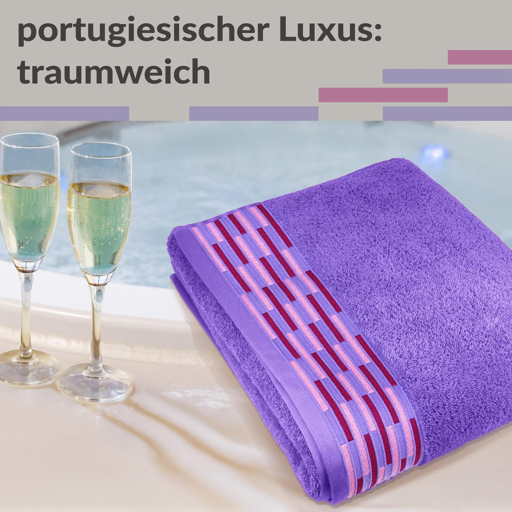XL Saunahandtuch 80x200 cm superflauschig Lila - Lavendel