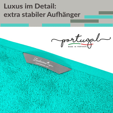 Handtuch Set 50x100 cm, Lugano 2er Frotteetücher Türkis - Meer