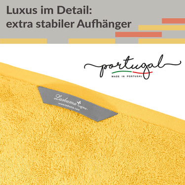 Handtuch Set 50x100 cm, Lugano 2er Frotteetücher Gelb - Aprikosen