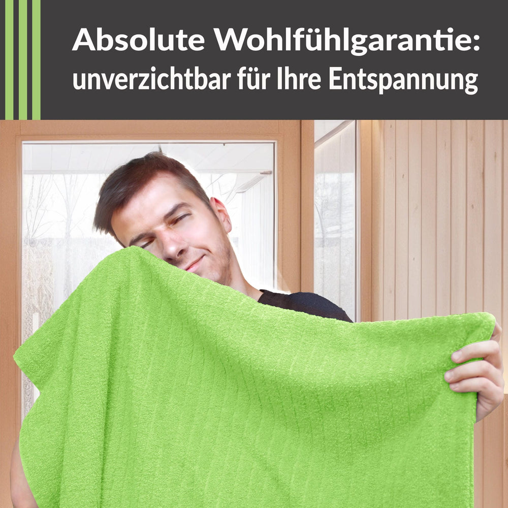 Saunatuch 85x200 cm Grün - Apfel, Kopenhagen Saunahandtuch