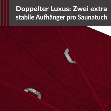 Saunatuch 85x200 cm Rot - Rubin, Kopenhagen Saunahandtuch
