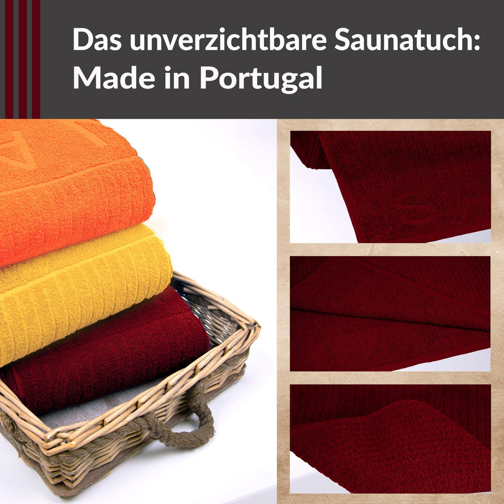 Saunatuch 85x200 cm Rot - Rubin, Kopenhagen Saunahandtuch