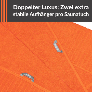 Saunatuch 85x200 cm Orange - Blutorange, Kopenhagen Saunahandtuch
