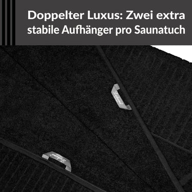 Saunatuch 85x200 cm Schwarz, Kopenhagen Saunahandtuch