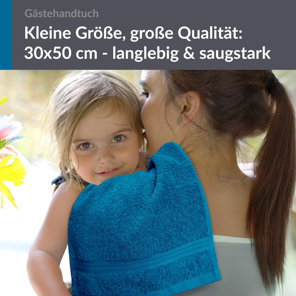 Gästehandtuch 30x50 cm Blau - Petrol