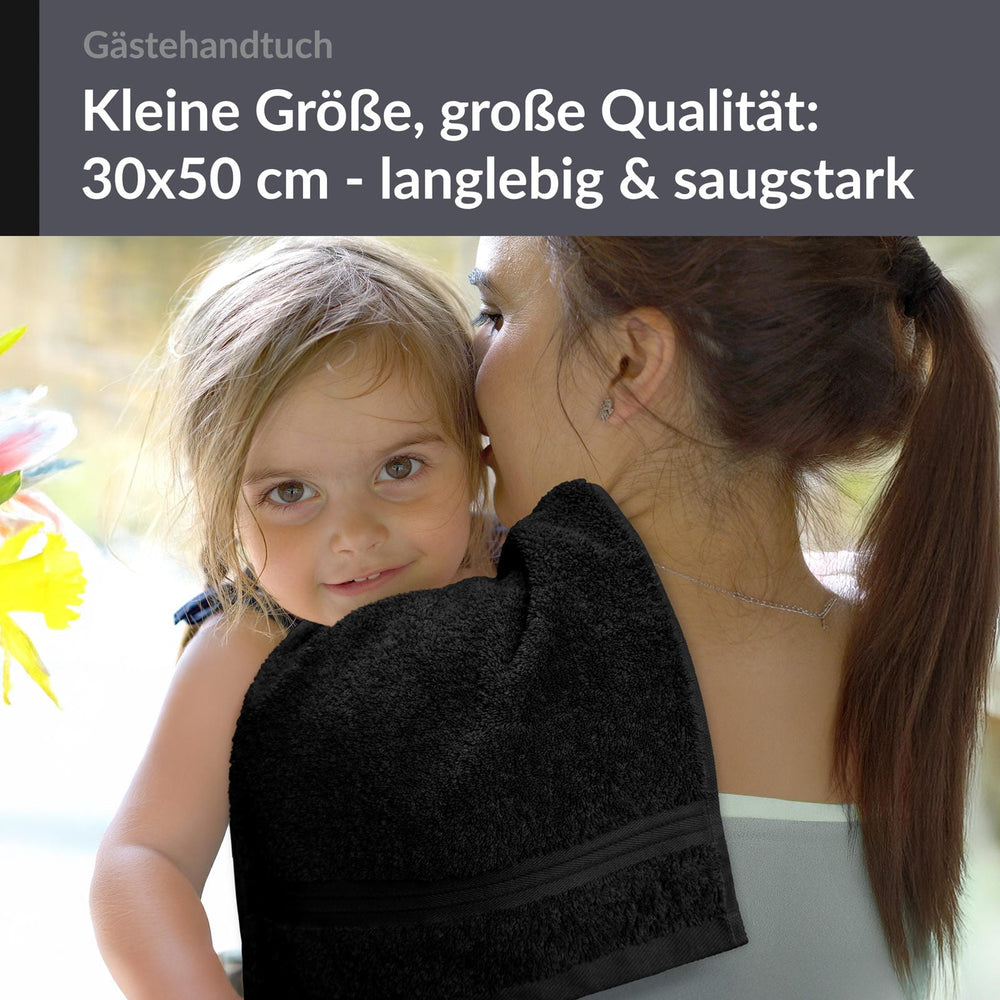 Gästehandtuch 30x50 cm Schwarz