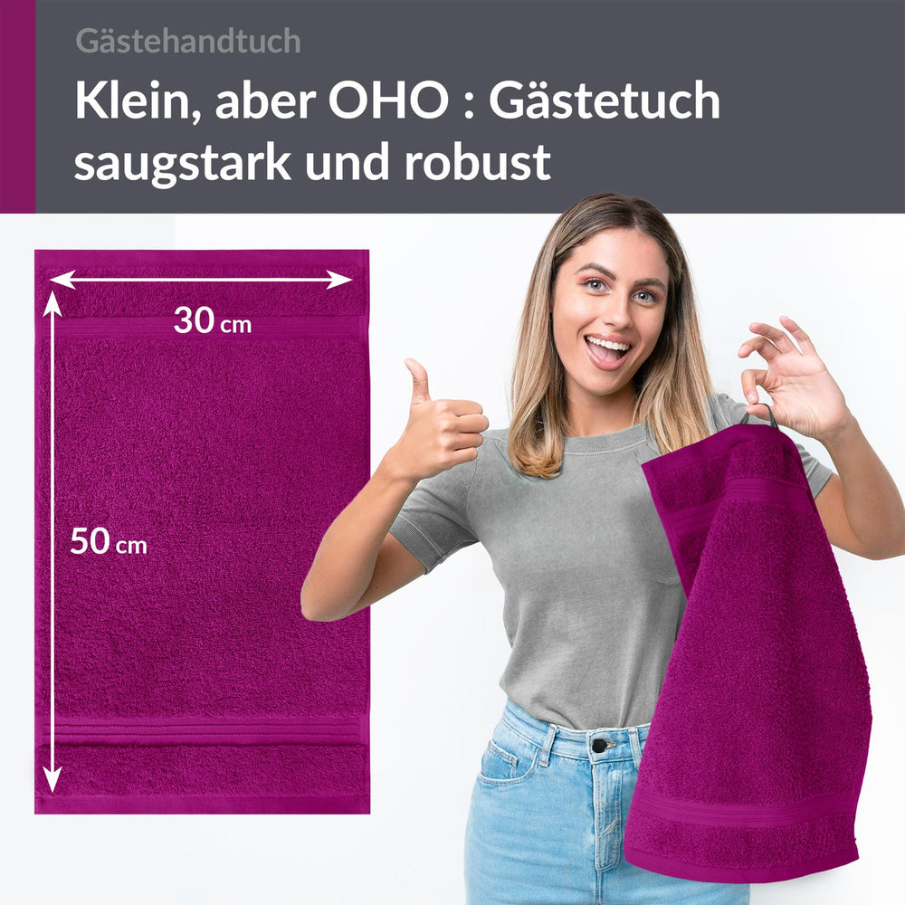 Gästehandtuch 30x50 cm Violett - Orchidee