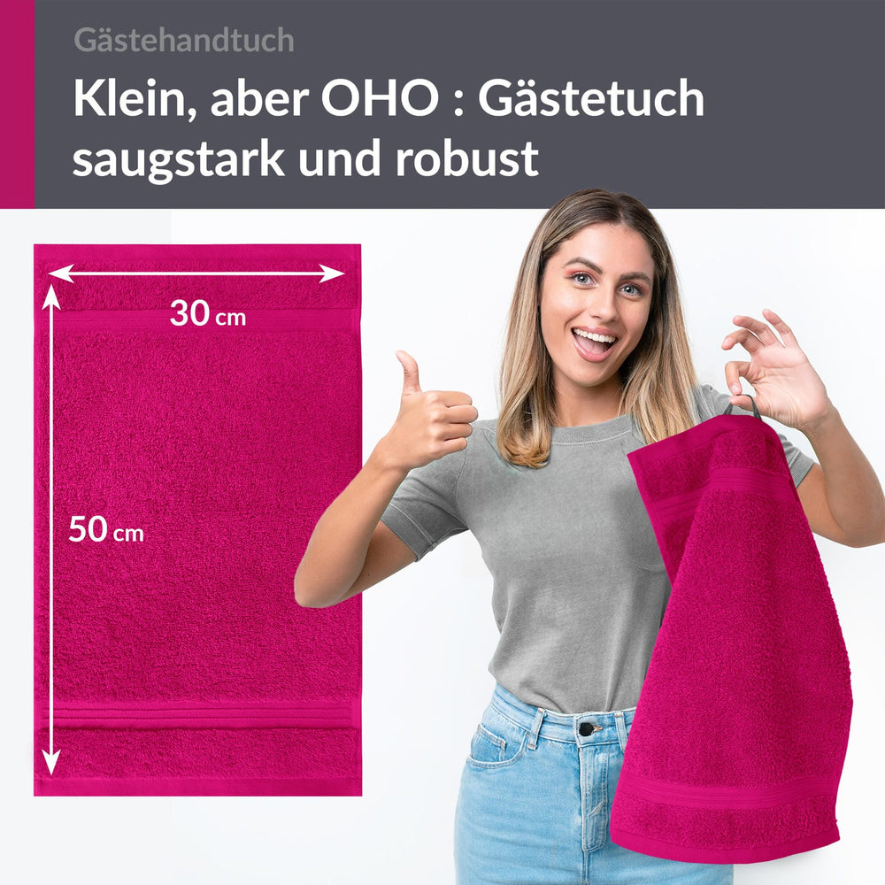 Gästehandtuch 30x50 cm Pink - Purpur