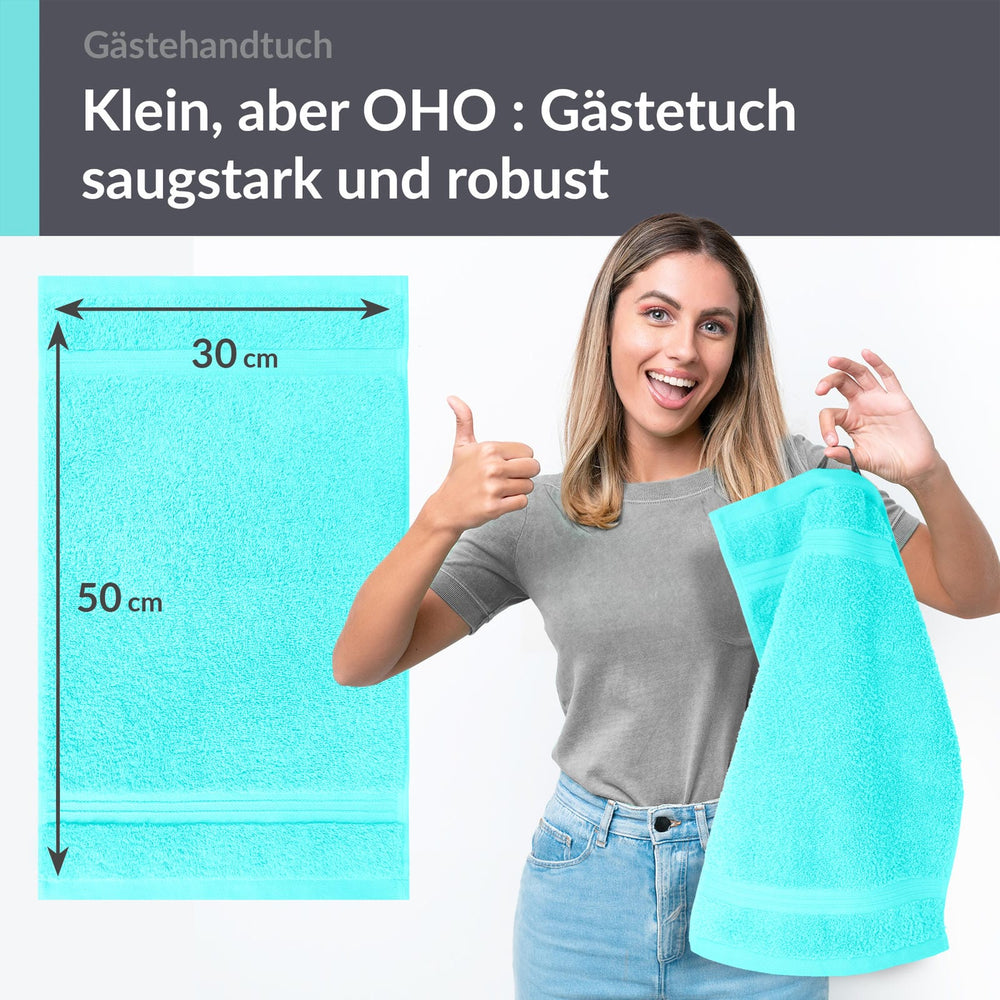 Gästehandtuch 30x50 cm Türkis