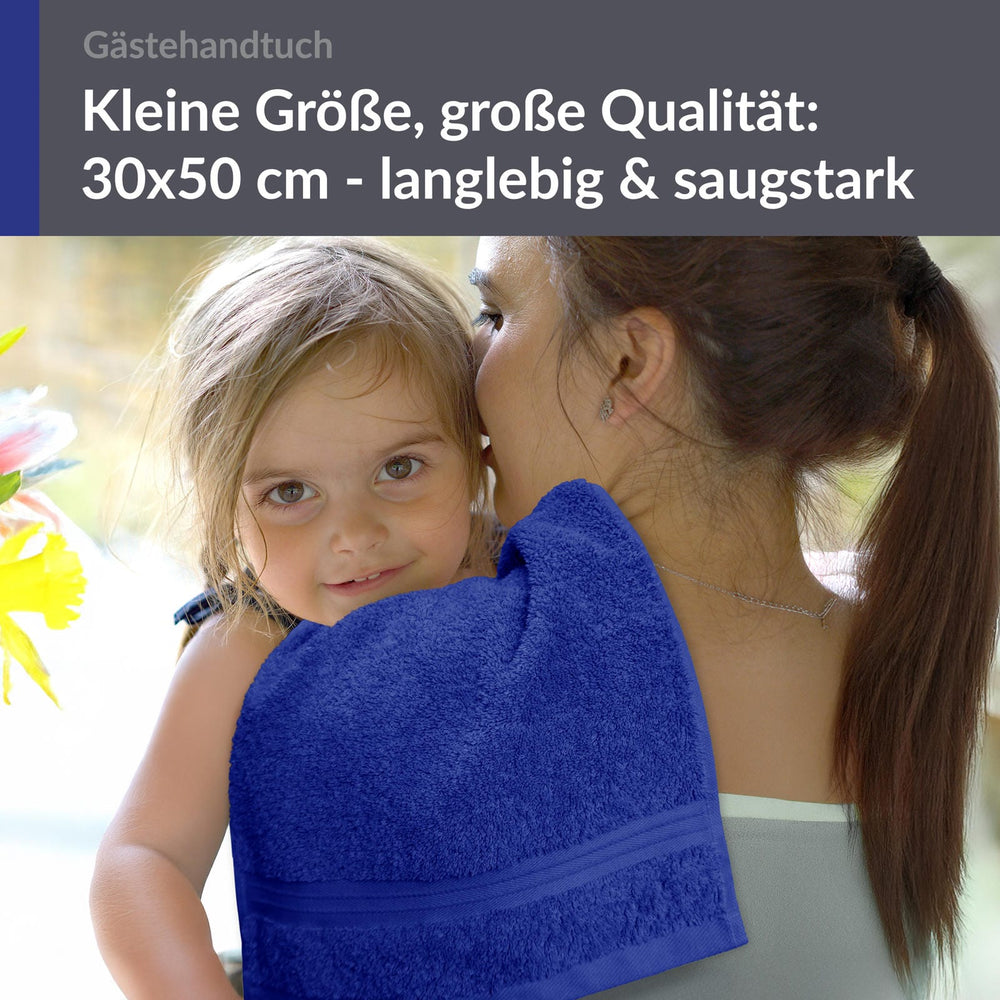 Gästehandtuch 30x50 cm Blau - Königs