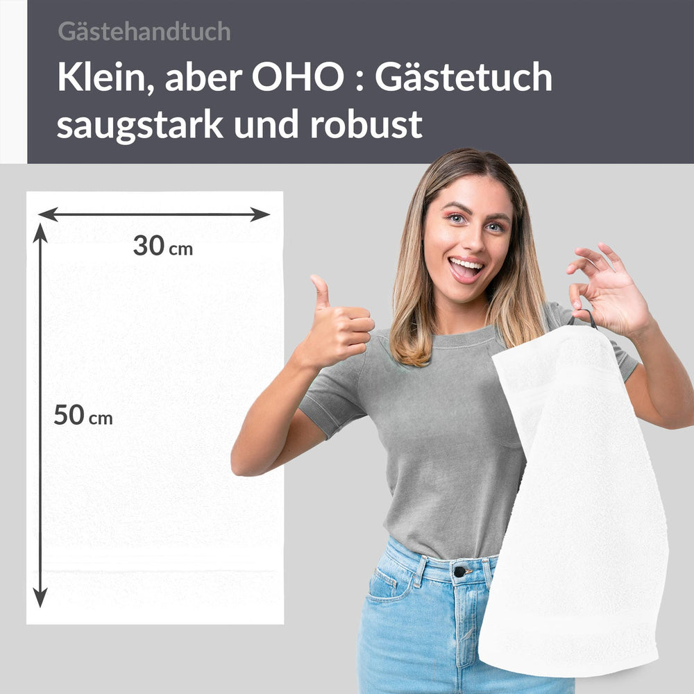 Gästehandtuch 30x50 cm Weiß