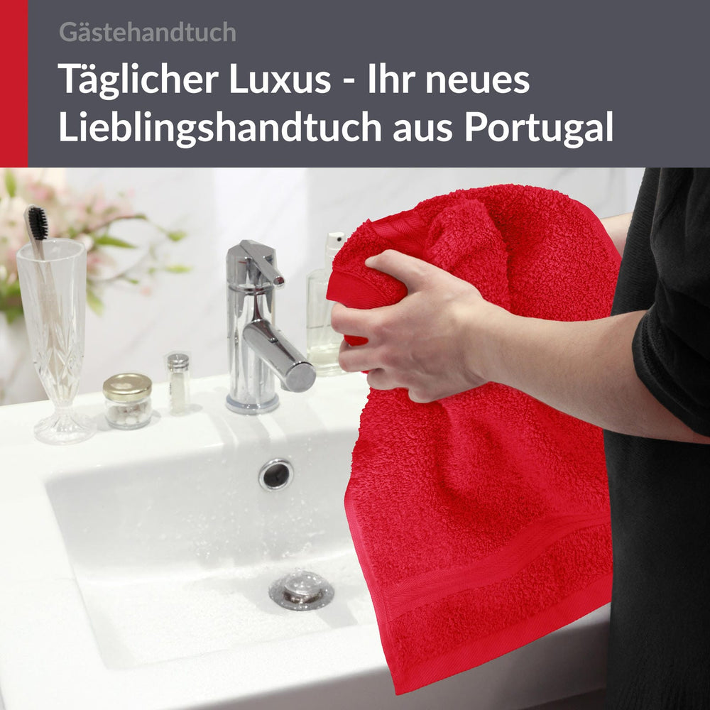 Gästehandtuch 30x50 cm Rot - Scharlach