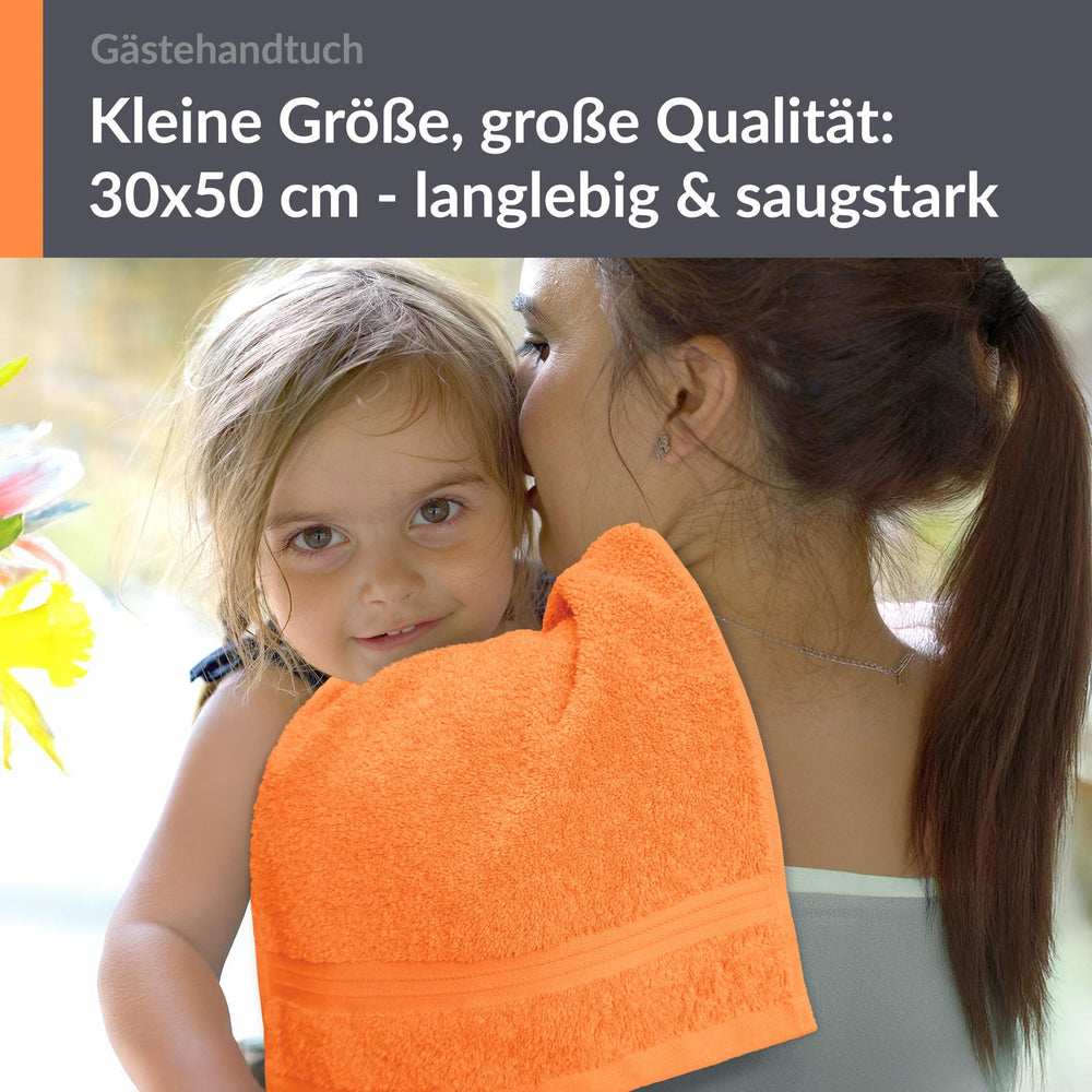 Gästehandtuch 30x50 cm Orange - Blutorange