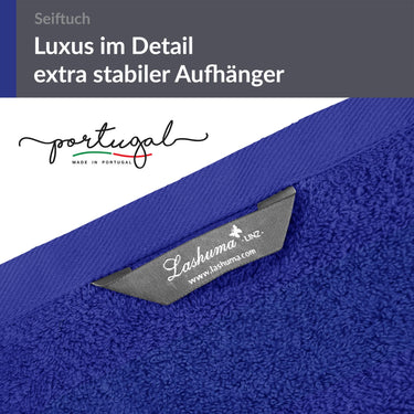 Seiftücher 30x30 cm, 6er Set Waschlappen Blau - Königsblau