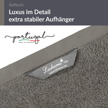 Seiftücher 30x30 cm, 6er Set Waschlappen Grau - Dunkelgrau