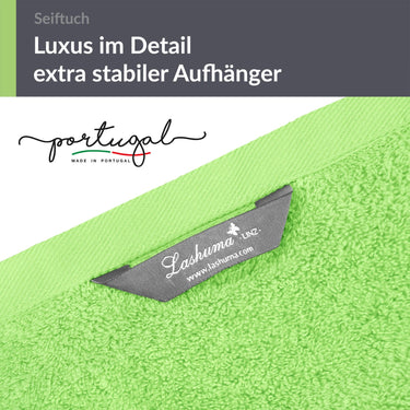 Seiftücher 30x30 cm, 6er Set Waschlappen Grün - Apfel