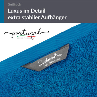Seiftuch 30x30 cm, 2er Set Waschlappen Blau - Petrol
