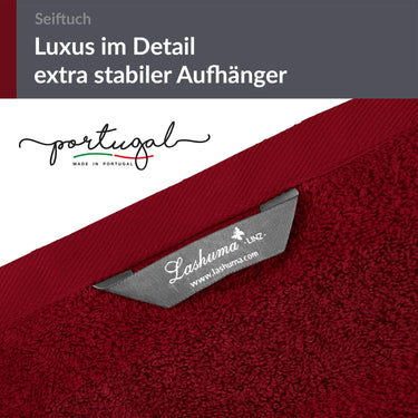 Seiftuch 30x30 cm, 2er Set Waschlappen Rot - Rubin