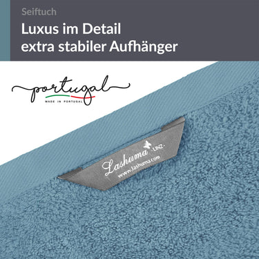 Seiftuch 30x30 cm, 2er Set Waschlappen Blau - Tauben
