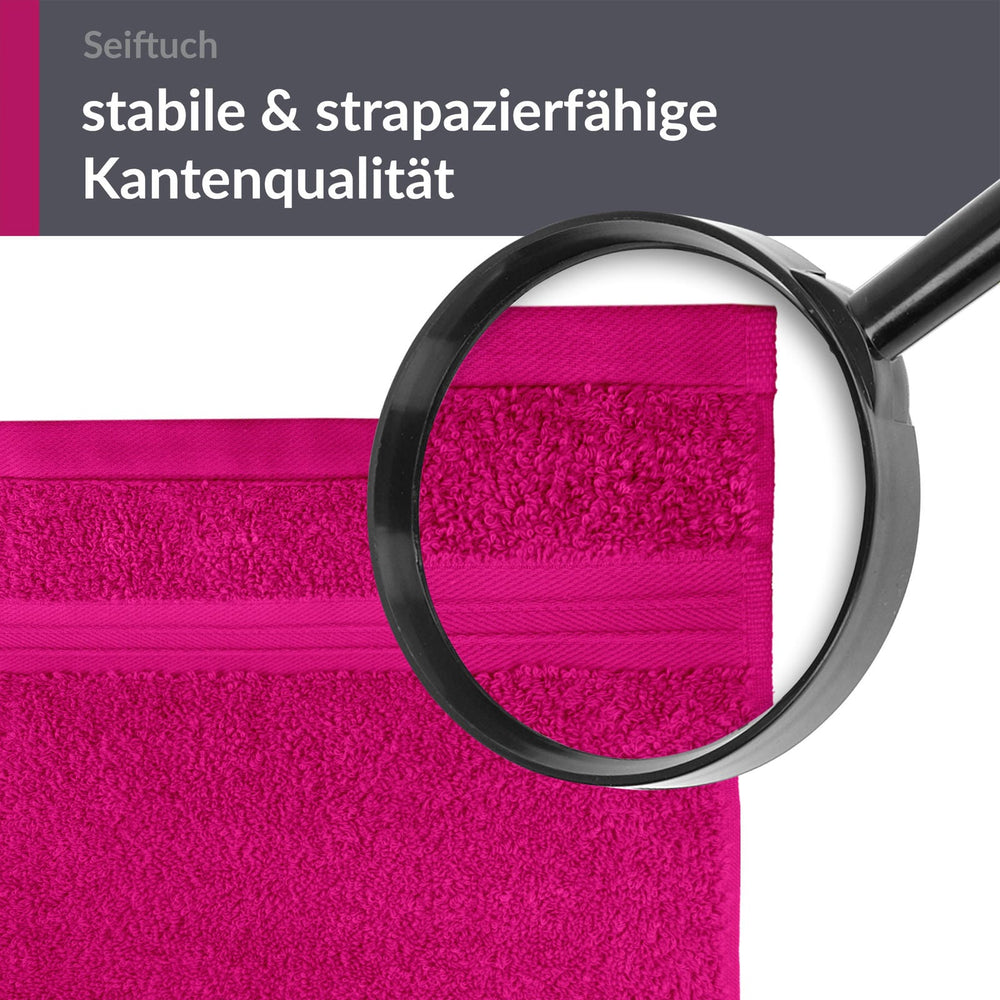 Seiftuch 30x30 cm, 2er Set Waschlappen Pink - Purpur