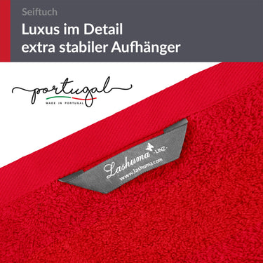 Seiftuch 30x30 cm, 2er Set Waschlappen Rot - Scharlach