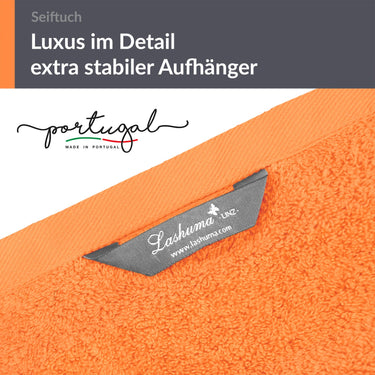 Seiftuch 30x30 cm, 2er Set Waschlappen Orange - Blutorange
