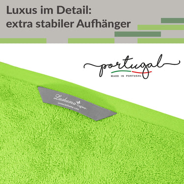 Duschtuch 2er Set 70x140 cm Grün - Apfel, Lugano Badetücher