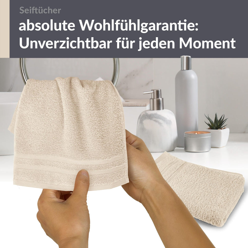 Waschlappen 30x30 cm 2er Natur