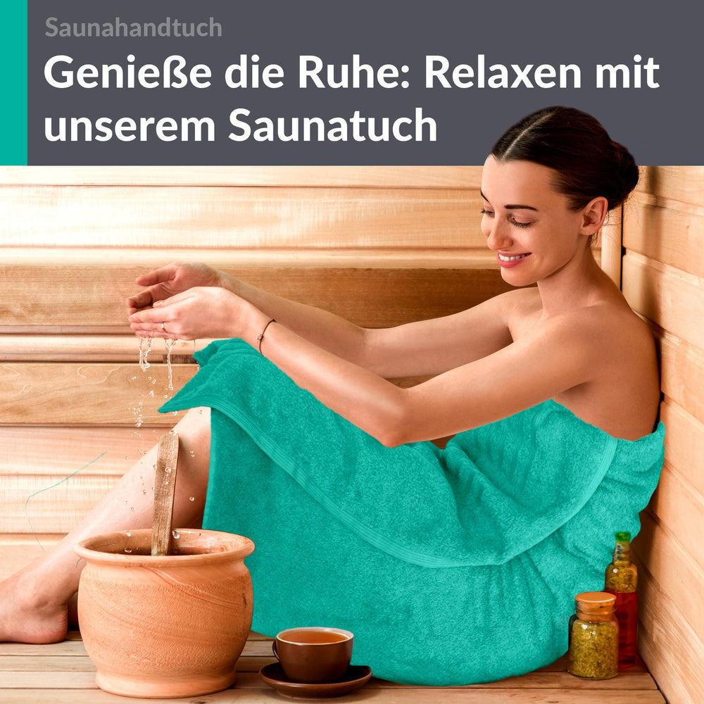 Badetuch groß 100x200 cm Türkis - Meer