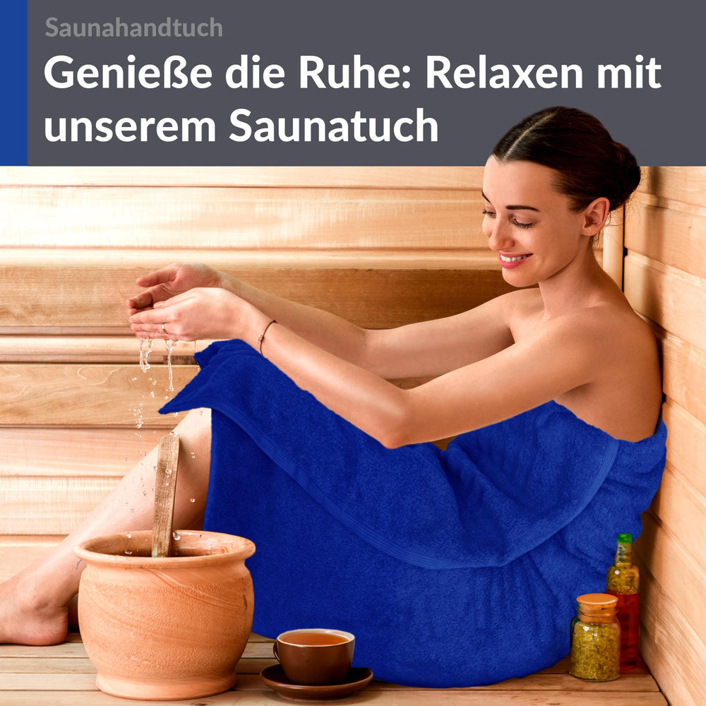 Saunahandtuch 80x200 cm Blau - Azur