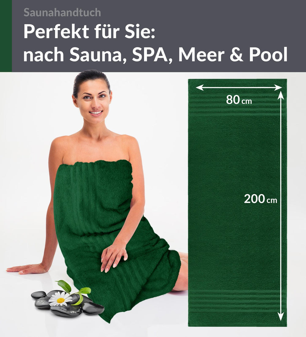 Saunahandtuch 80x200 cm Grün - Tannen