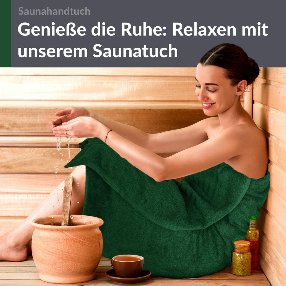 Saunahandtuch 80x200 cm Grün - Tannen