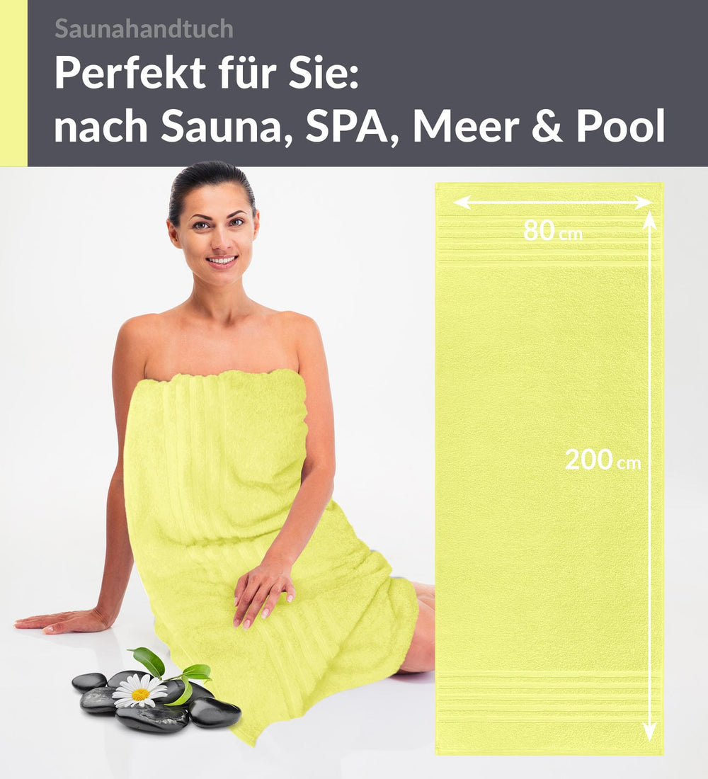 Saunahandtuch 80x200 cm Grün - Anis