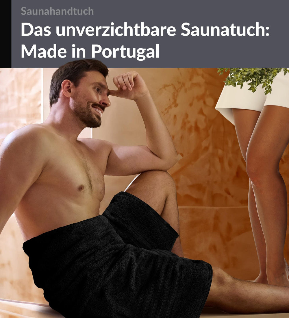 Saunahandtuch 80x200 cm Schwarz