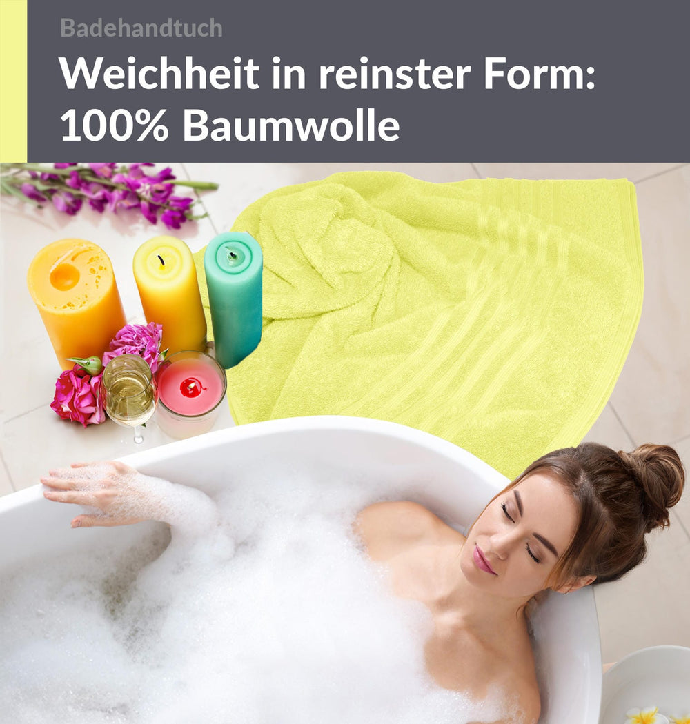 Badetuch 100x150 cm Grün - Anis