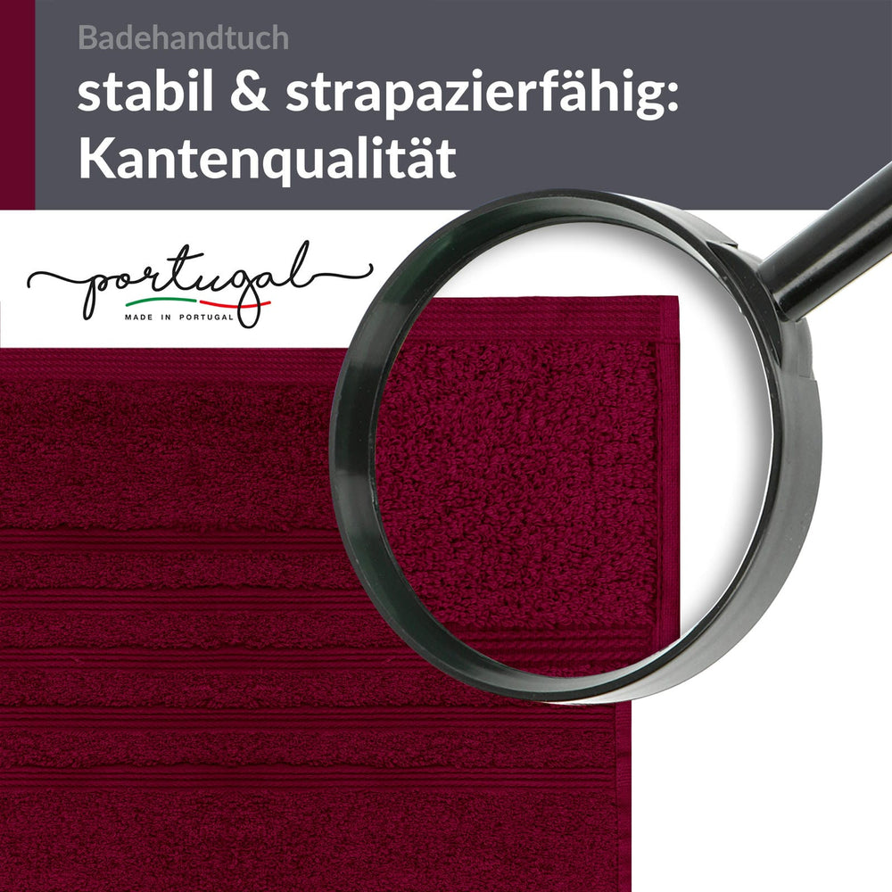 Badetuch 100x150 cm Rot - Kirsch