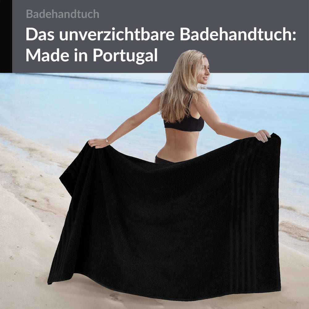 Badetuch 100x150 cm Schwarz