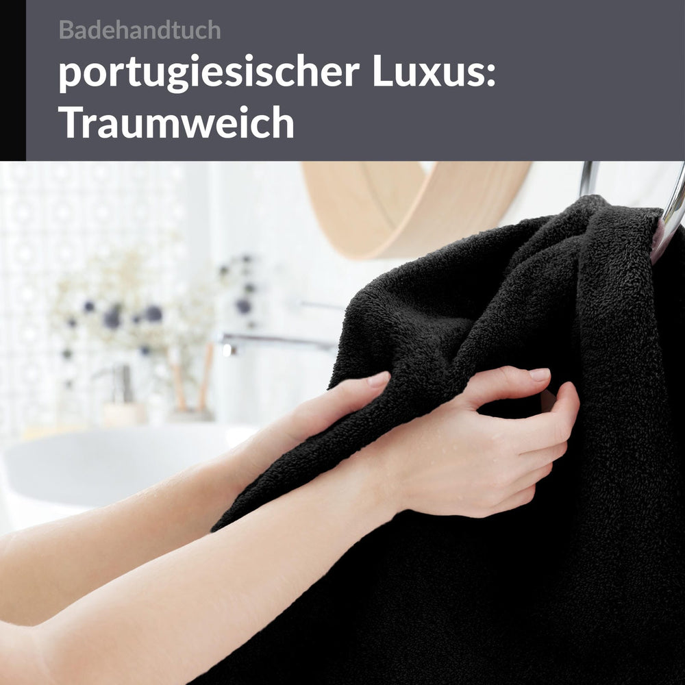 Badetuch 100x150 cm Schwarz