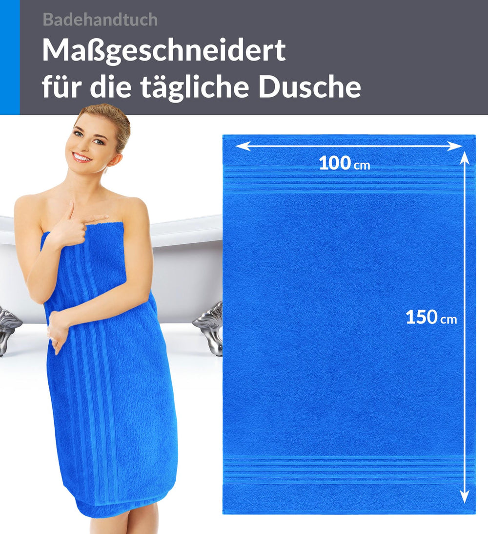 Badetuch 100x150 cm Blau - Karibik