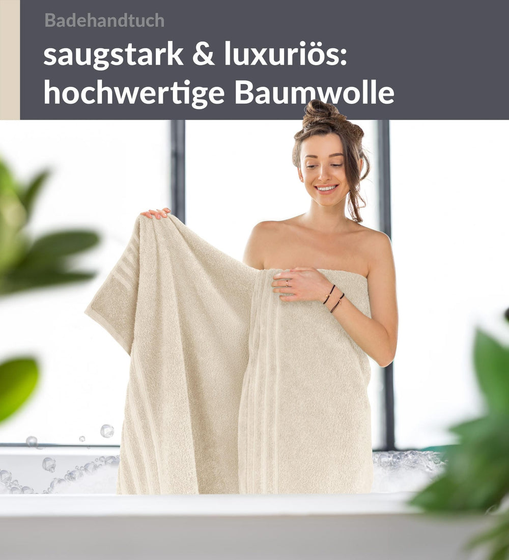 Badetuch 100x150 cm Natur