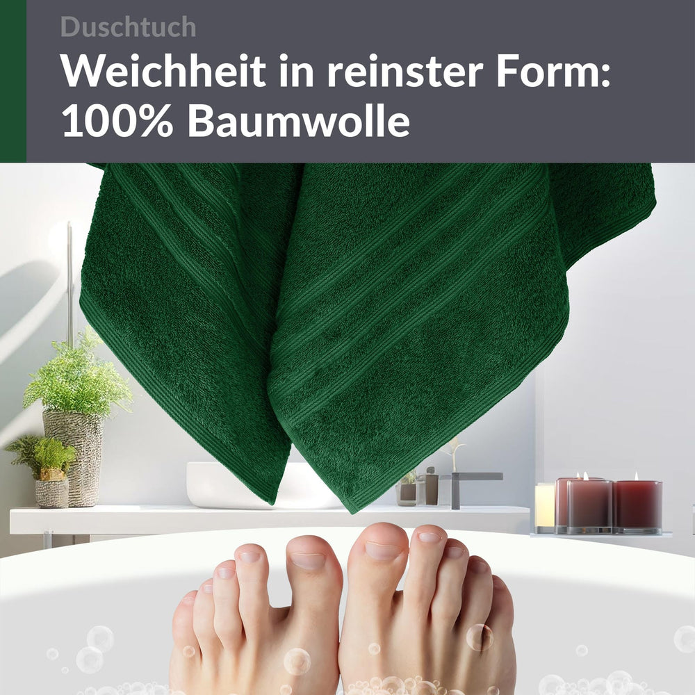 Duschhandtuch 70x140 cm Grün - Tannen