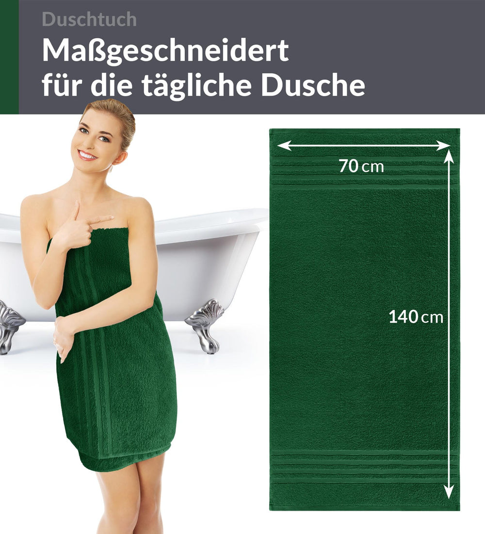 Duschhandtuch 70x140 cm Grün - Tannen