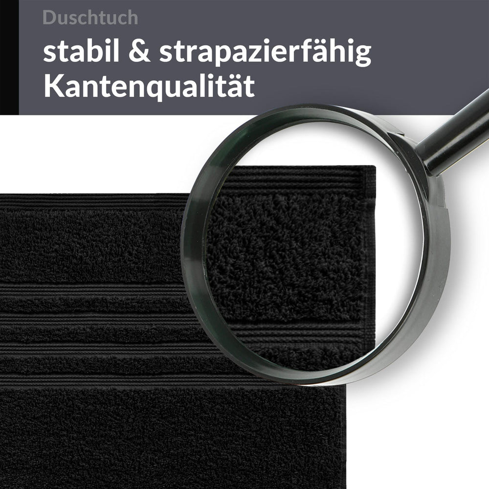 Duschhandtuch 70x140 cm Schwarz