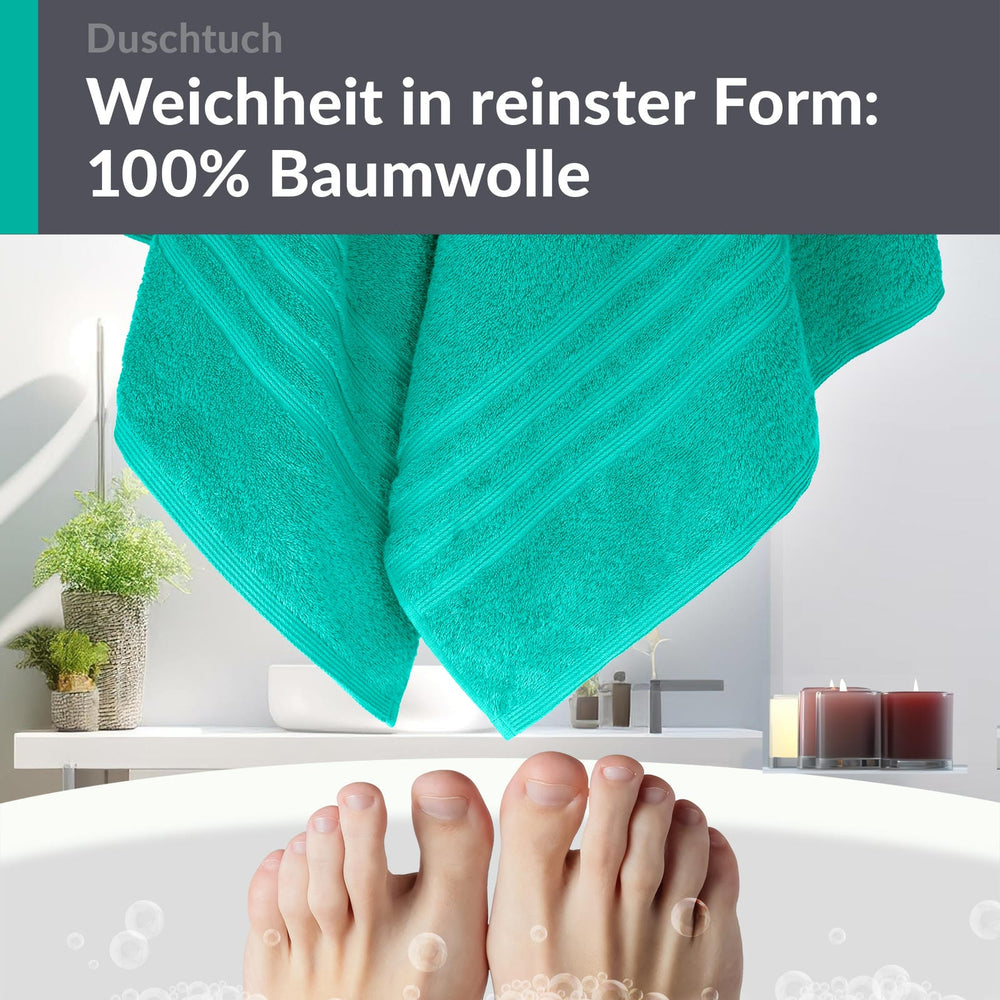 Duschhandtuch 70x140 cm Türkis - Meer