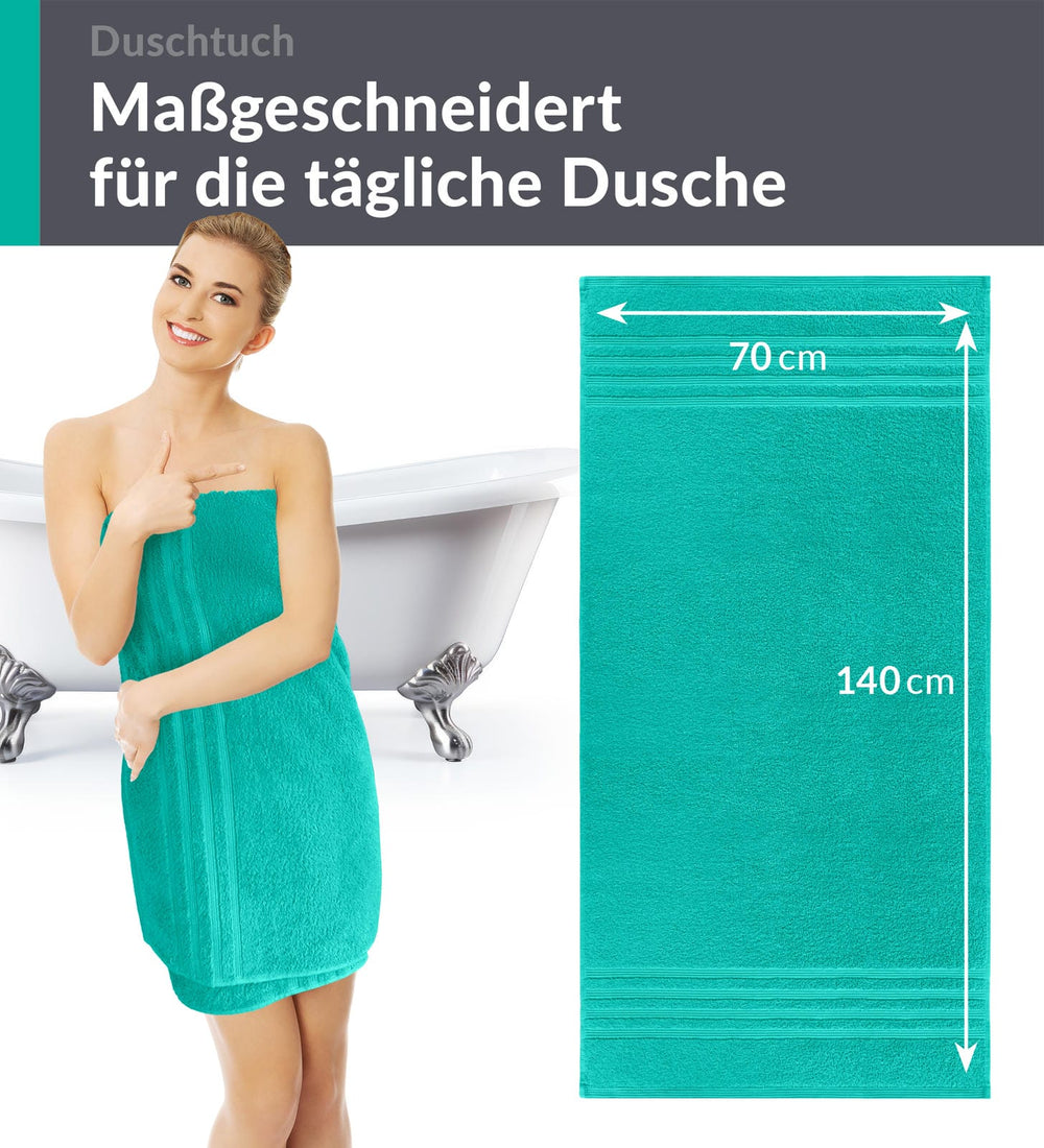 Duschhandtuch 70x140 cm Türkis - Meer