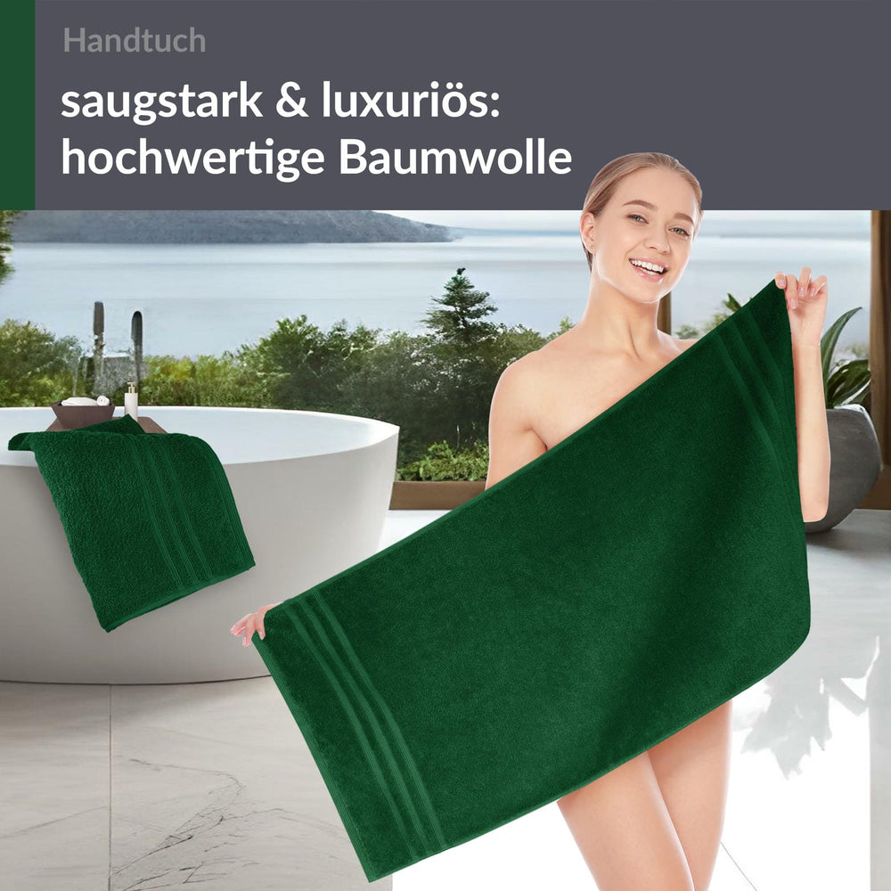 Handtuch 50x100 cm 2er Set Grün - Tannen