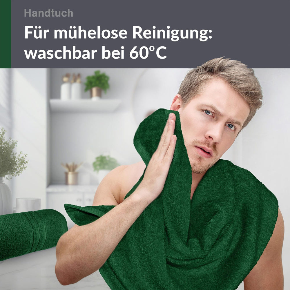 Handtuch 50x100 cm 2er Set Grün - Tannen